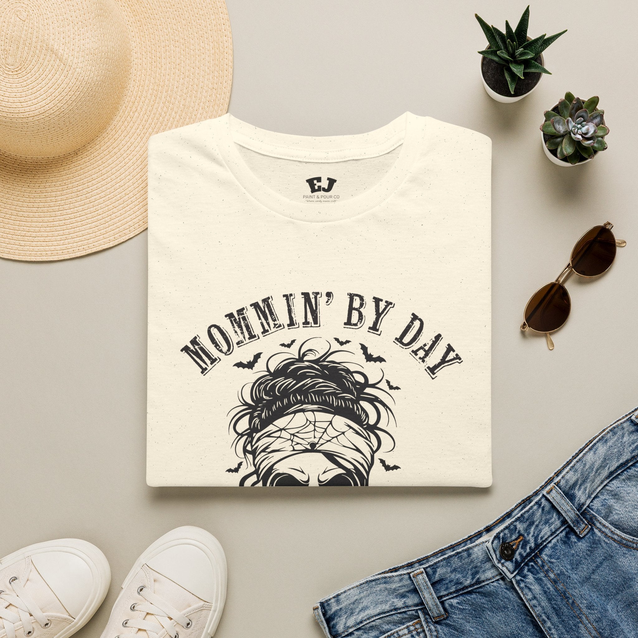 Mommin' By Day  Mildly Unhinged... Mom T-Shirt