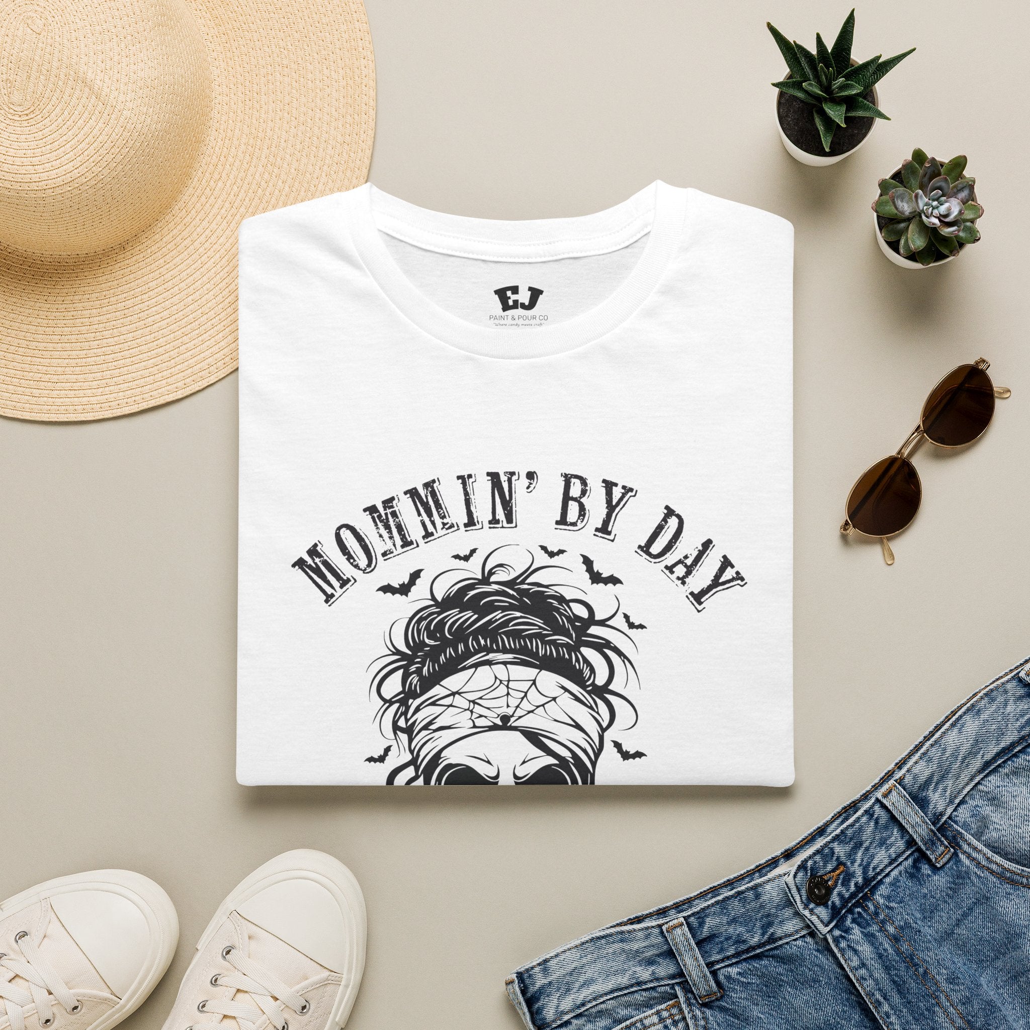 Mommin' By Day  Mildly Unhinged... Mom T-Shirt