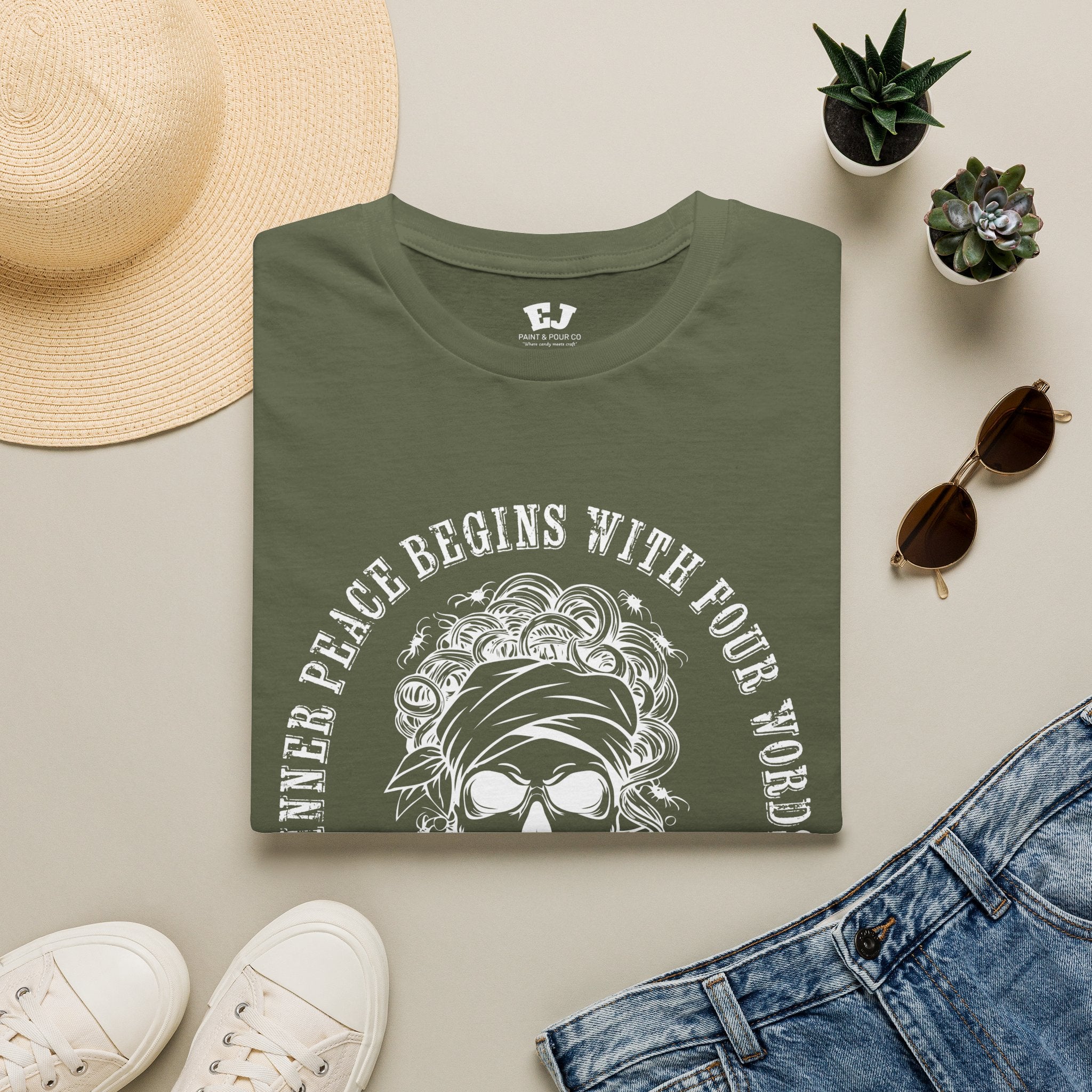 Inner Peace Begins With Four Words ... Mom T‑Shirt