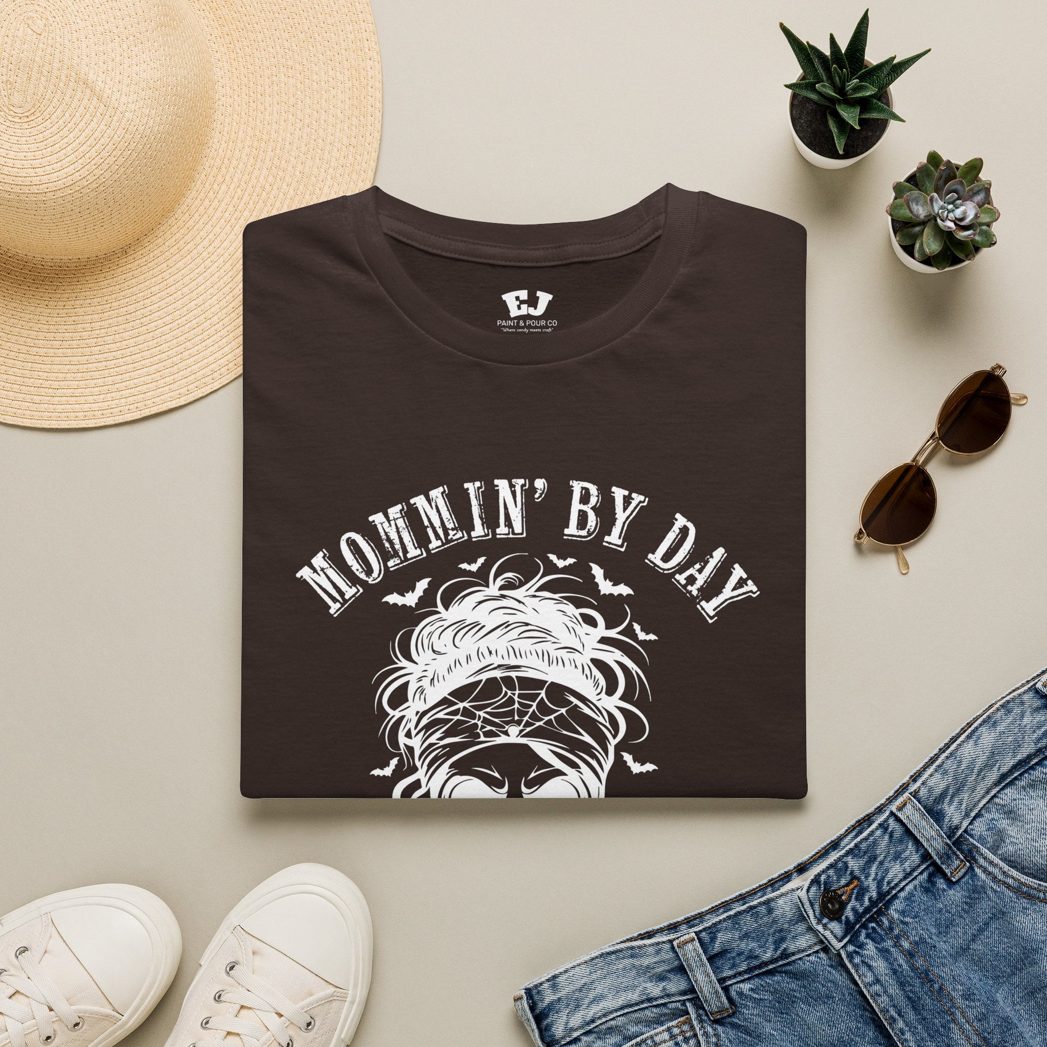 Mommin' By Day  Mildly Unhinged... Mom T-Shirt