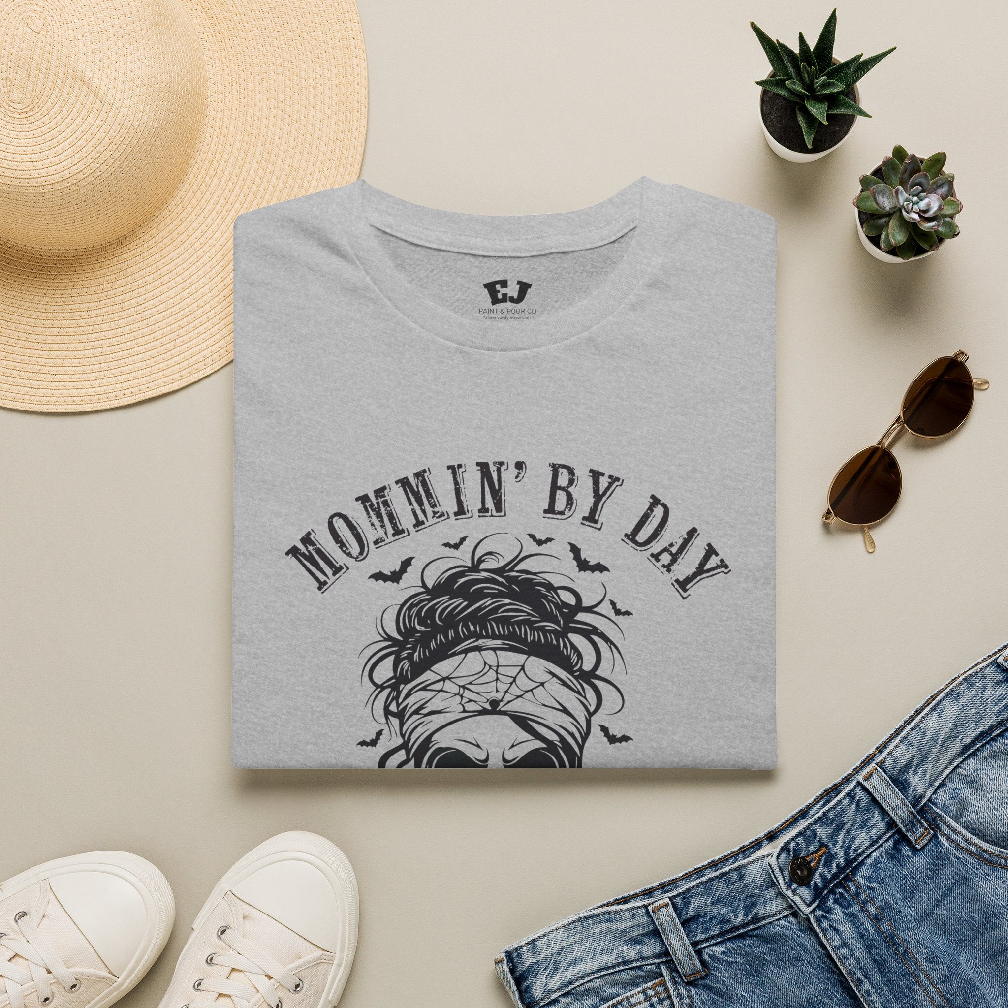 Mommin' By Day  Mildly Unhinged... Mom T-Shirt