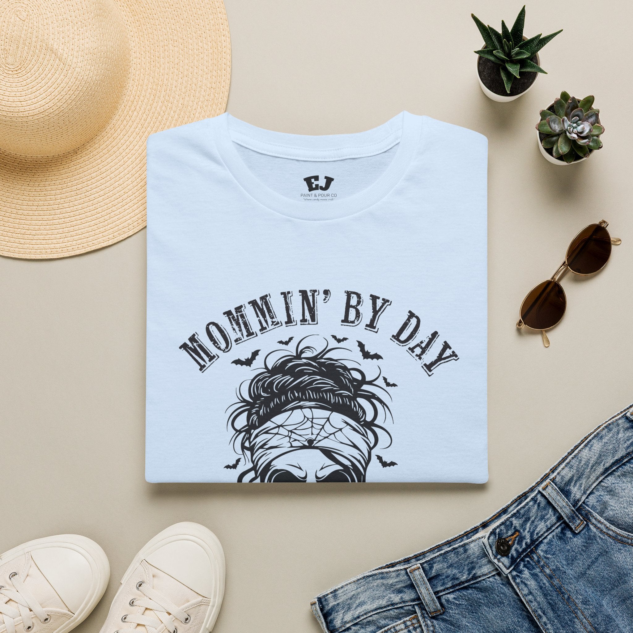 Mommin' By Day  Mildly Unhinged... Mom T-Shirt