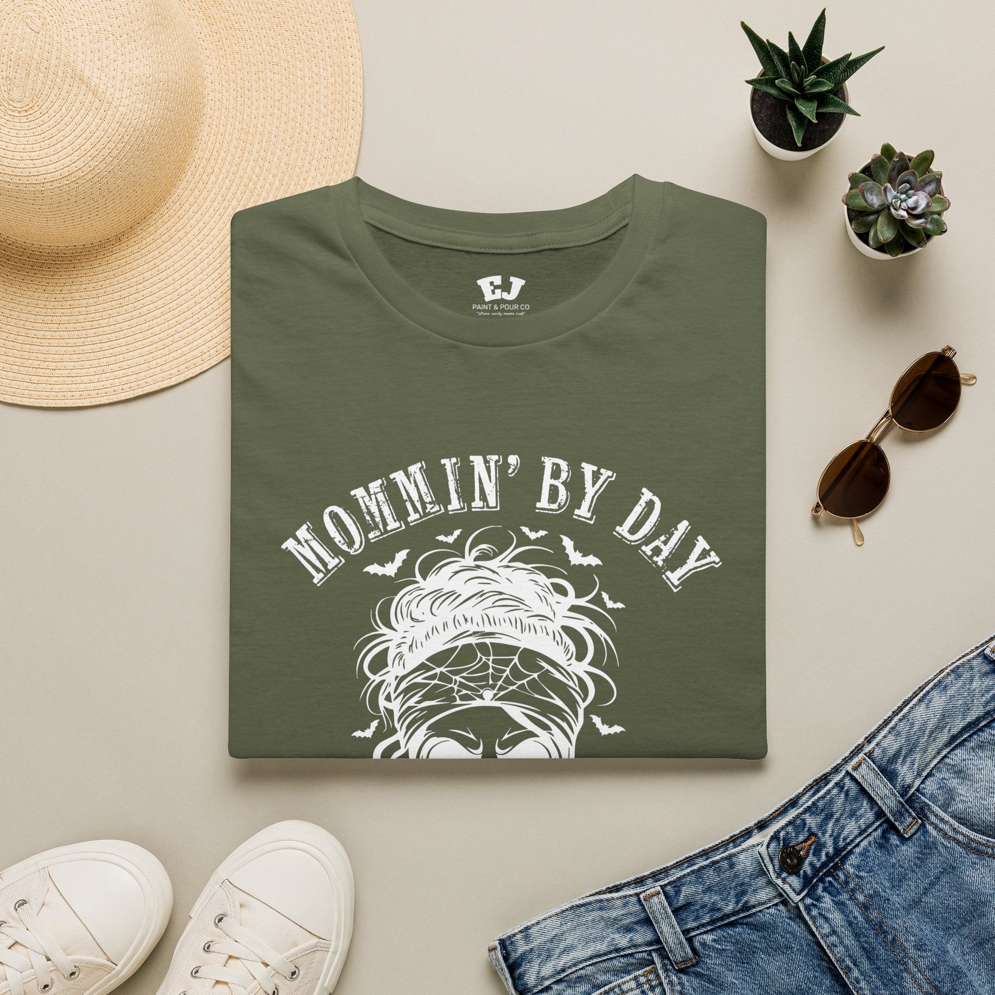 Mommin' By Day  Mildly Unhinged... Mom T-Shirt