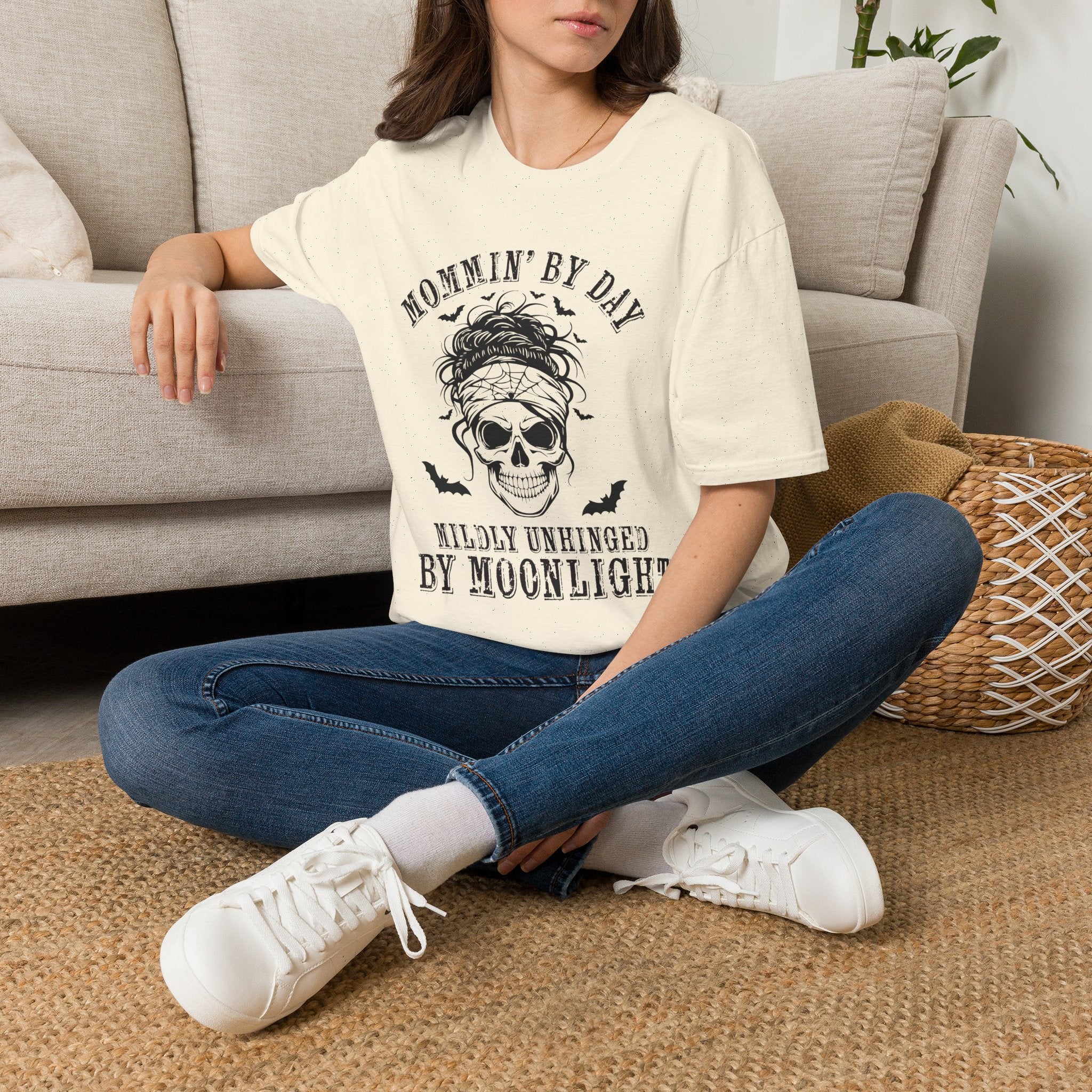 Mommin' By Day  Mildly Unhinged... Mom T-Shirt