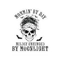 Kiss-Cut Sticker — "Mommin' By Day, Mildly Unhinged By Moonlight" Skull Mom Design