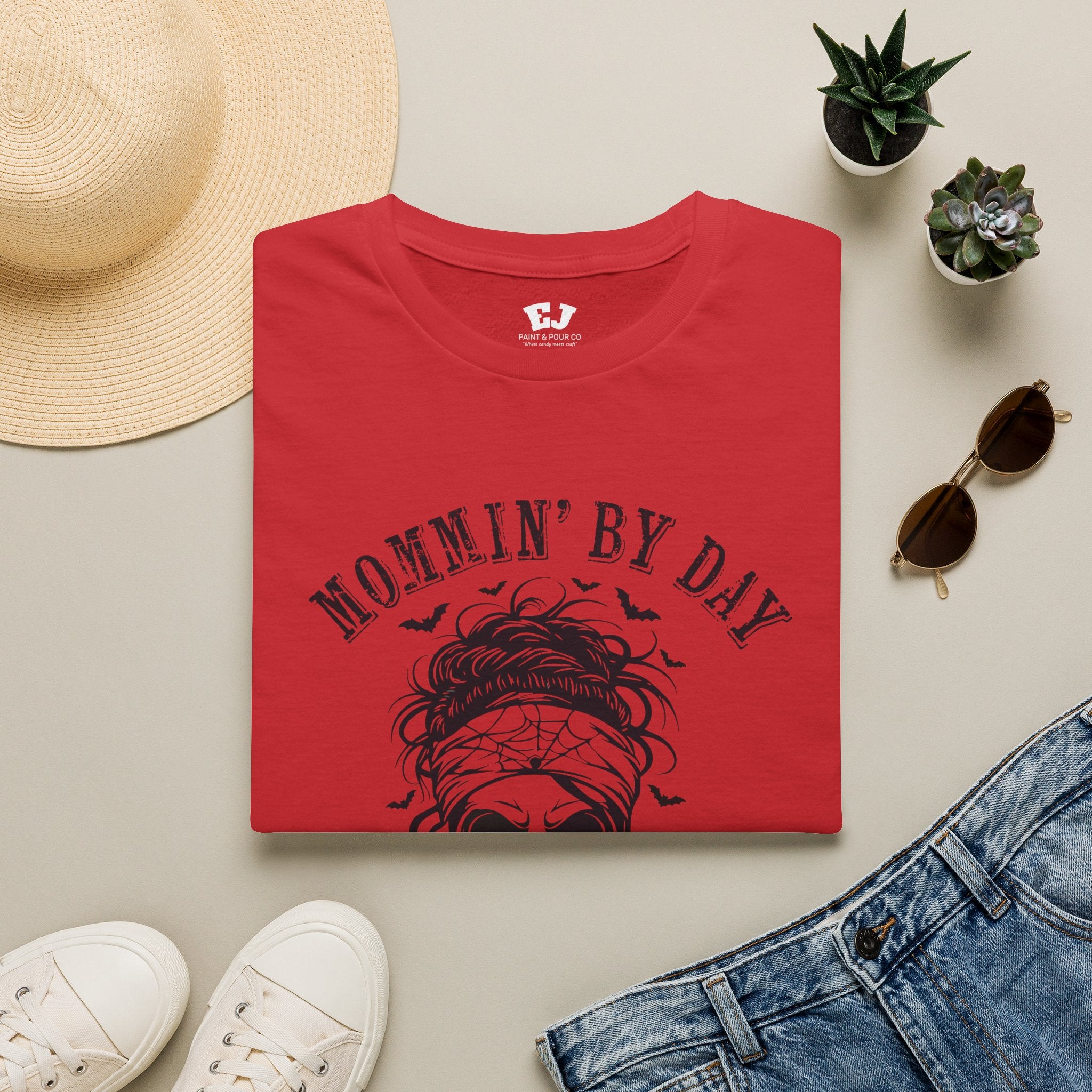 Mommin' By Day  Mildly Unhinged... Mom T-Shirt
